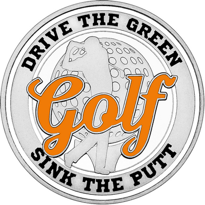 Orange "Golf" with White Outer Circular Borders